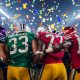 multiple teams celebrating super bowl win