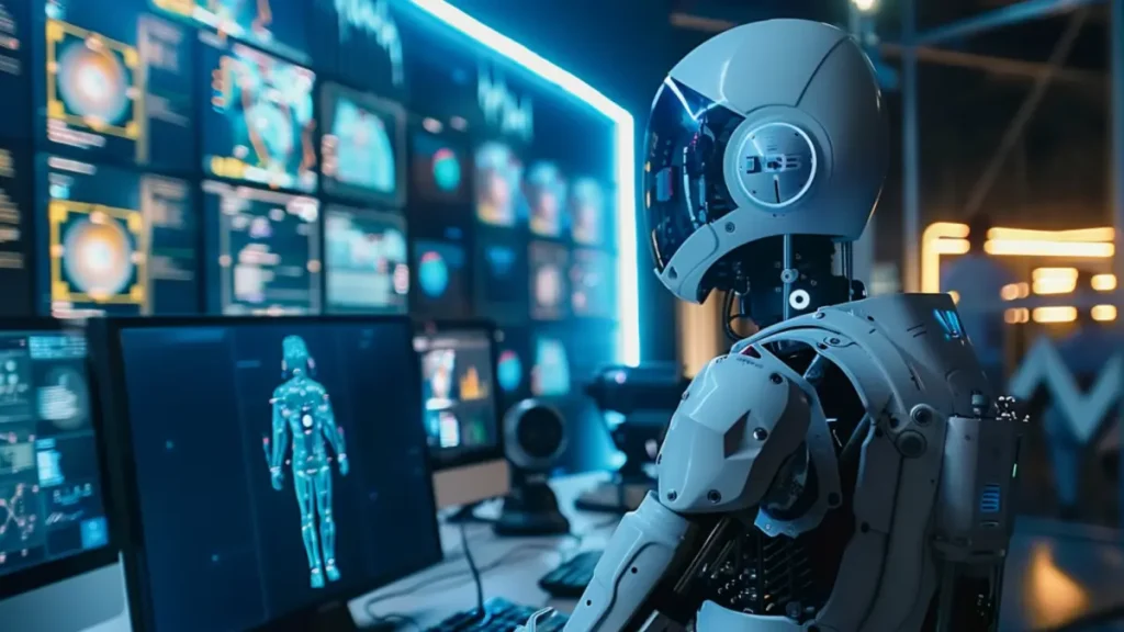 ai robot generating video
